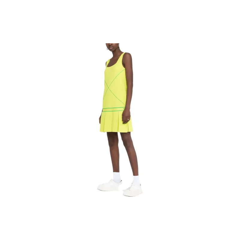 Bottega Veneta Logo Embroidered Sleeveless Tennis Dress-2