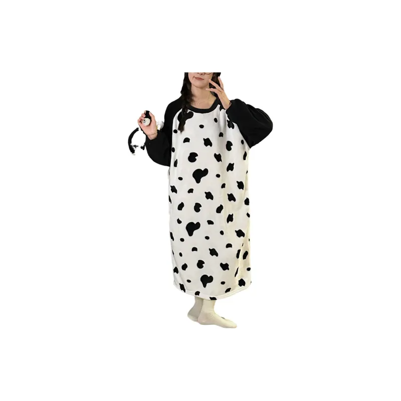Ta Yan Winter Nightgown Women's Black-2
