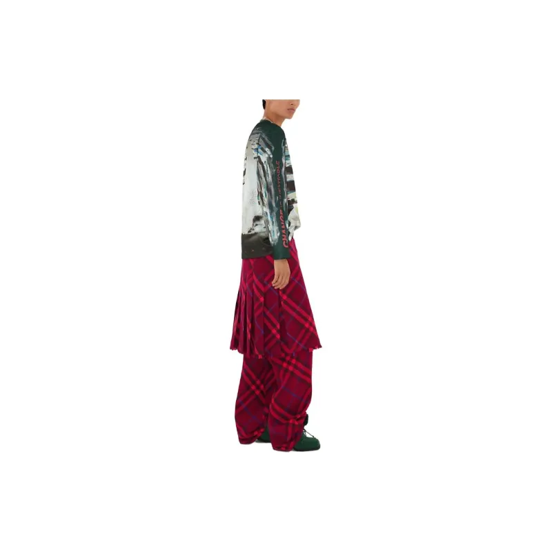 Burberry Casual Long Skirts Women's Crimson-3