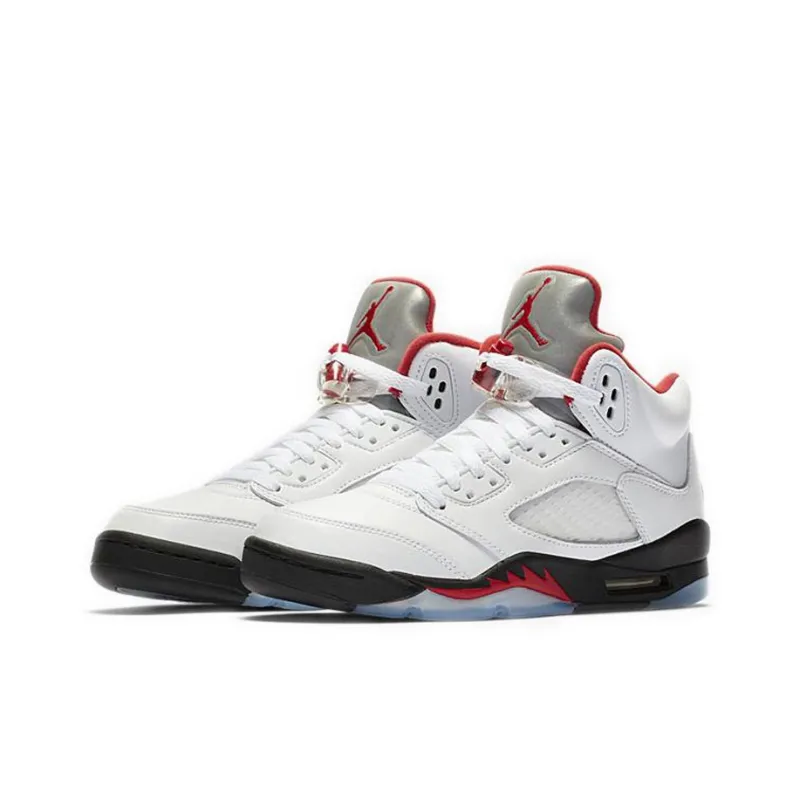 Jordan 5 Retro Fire Red Silver Tongue 2020 GS-2