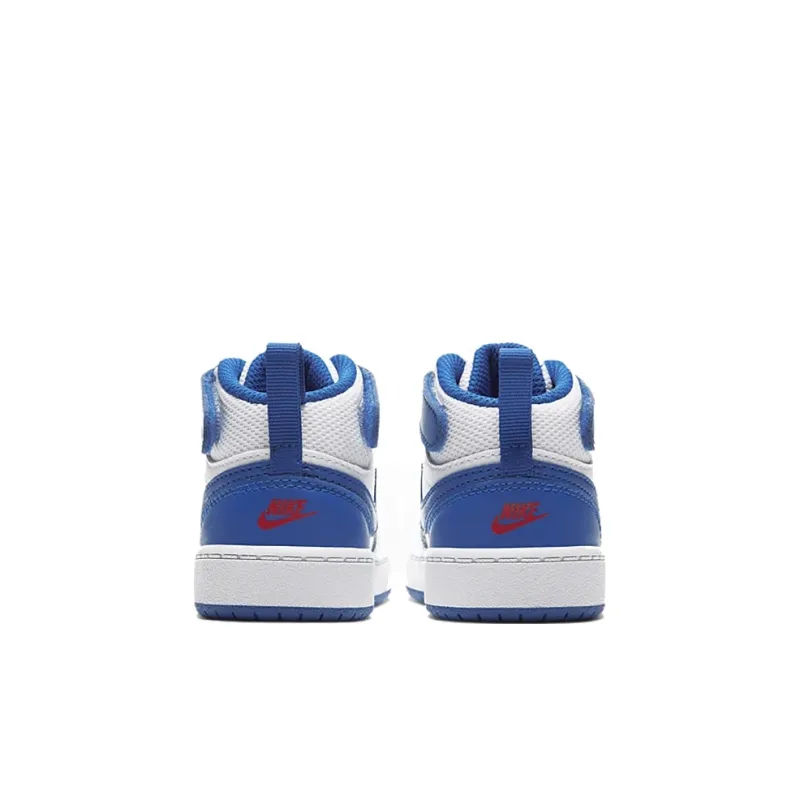 Nike Mid 2 High Top Skateboard Shoes White Blue Infant And Toddler-3