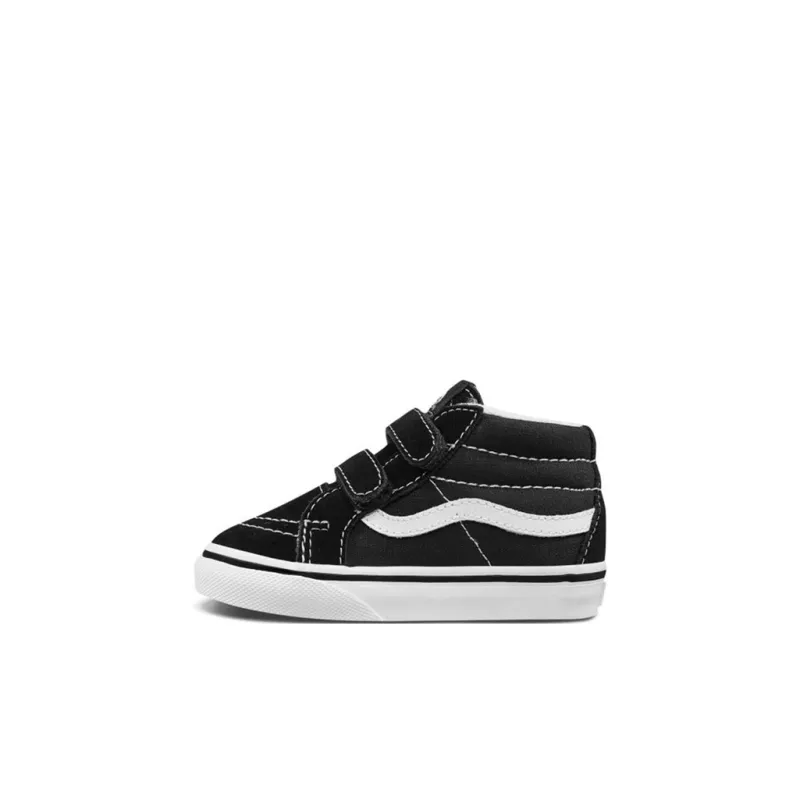 Vans SK8 High Top Skateboard Shoes Black Baby-0