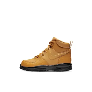 Nike Manoa Slip Resistant Cushioning Wear Resistant High Top Kids' Outdoor Shoes Wheat Children Aged 3 7 Years Old