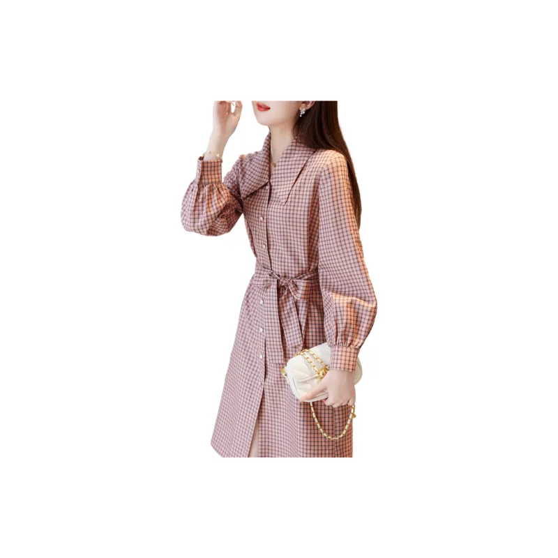 Dme Long Sleeved Dresses Women's Leather Pink-2