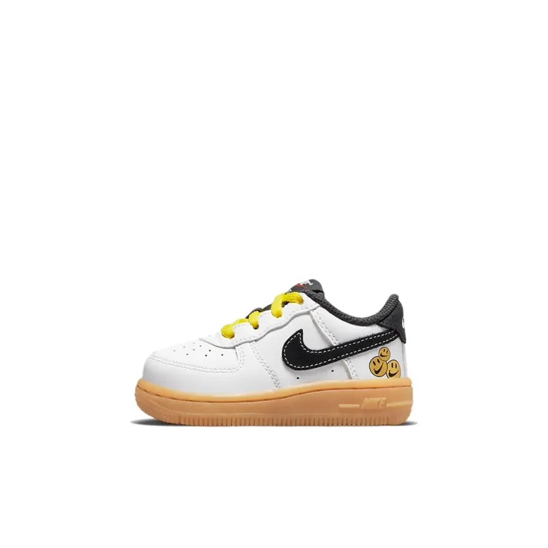 Nike Air Force 1 LV8 Low Top Skateboard Shoes White Brown Infant And Toddler-0