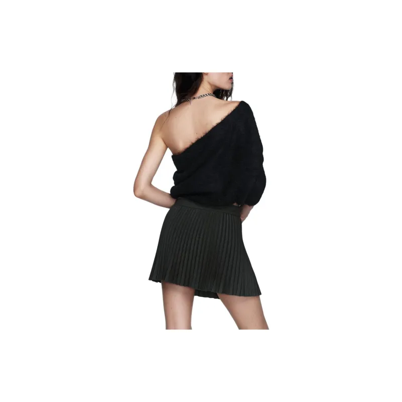 ZARA Casual Short Skirts Women's Medium Gray-3