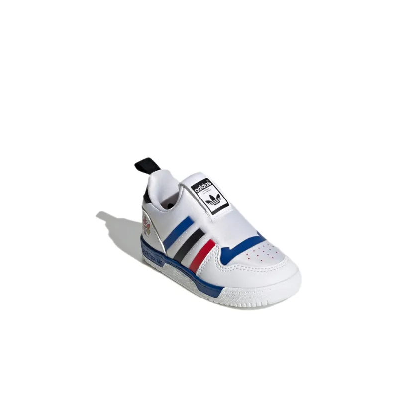 Adidas Originals Abrasion Resistant Shock Absorbers Low Top Toddler Shoes White Blue Infant And Toddler-2