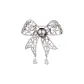 Silver Gray Pearl Bowknot