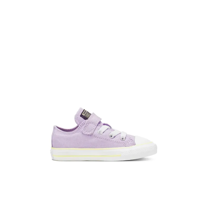 Converse Hook-and-Loop Chuck Taylor All Star Low Top Slip-Resistant Low-Top Toddler Shoes Purple Infant And Toddler-1