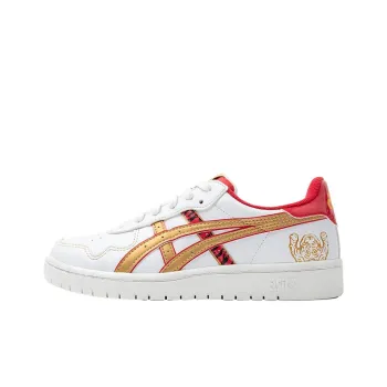 Asics JAPAN S Year Of The Tiger Low Top Kids' Skateboarding Shoes White Gold Red Teenagers