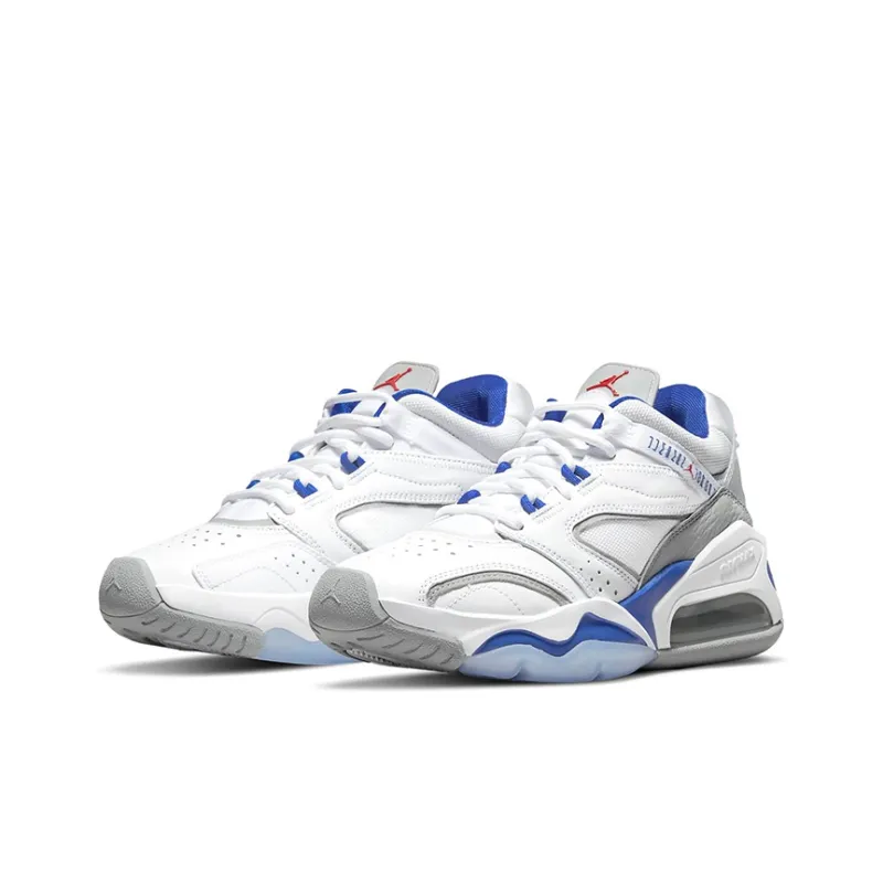Jordan Point Lane Low-Top Children's Basketball Shoes White Blue Teenagers-2