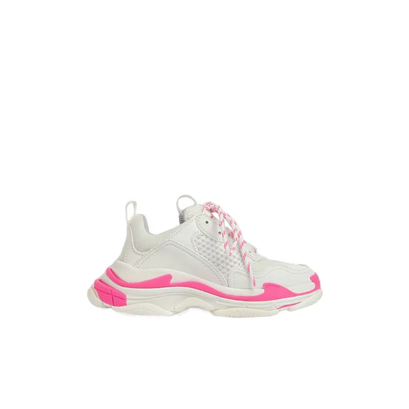 Balenciaga Triple S Low Top Kids Lifestyle Shoes Pink White Kids'-1