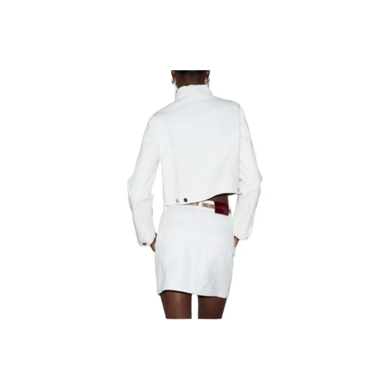 GUCCI Lido Jackets Coats Women's White-4