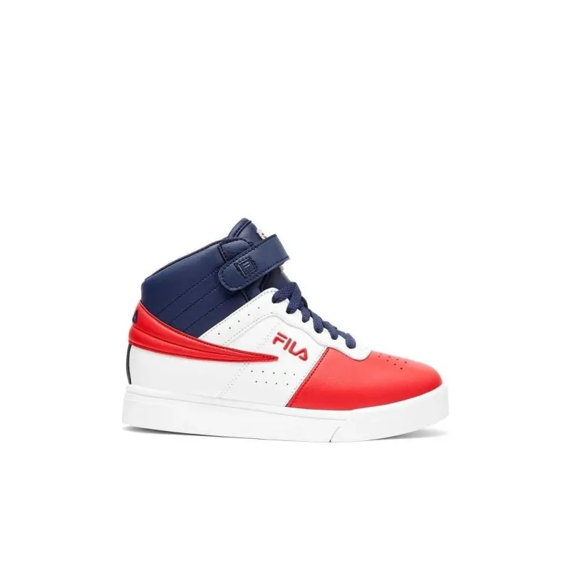 FILA KIDS Zapatilla Cushioning, Wear Resistant High Top Kids' Skateboarding Shoes White Blue Red Kids'-1