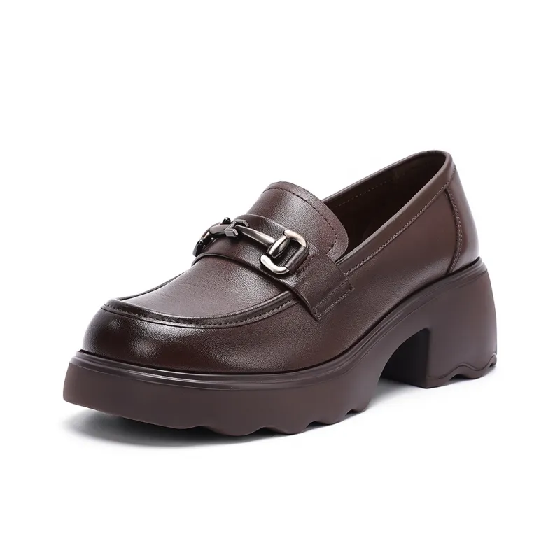 HARSON Loafers Women's Black/Coffee-4