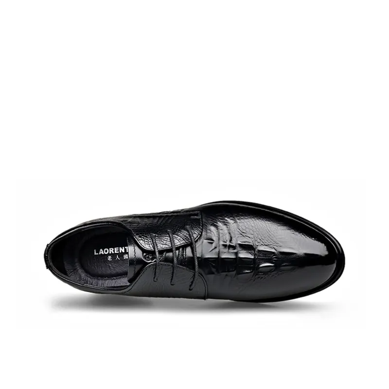 LAORENTOU Dress Shoes Men Low Top Black-2