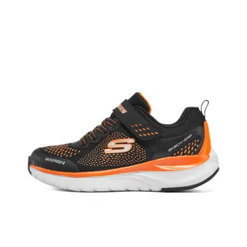 Skechers Ultra Groove Slip Resistant Cushioning Abrasion Resistant Kids Lifestyle Shoes Black Orange Teenagers