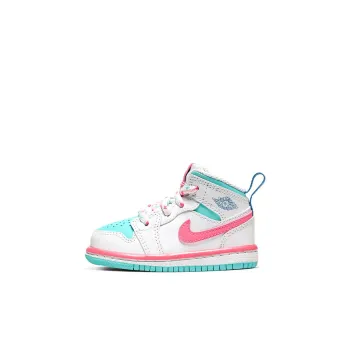 Jordan 1 Mid White Pink Green Soar TD