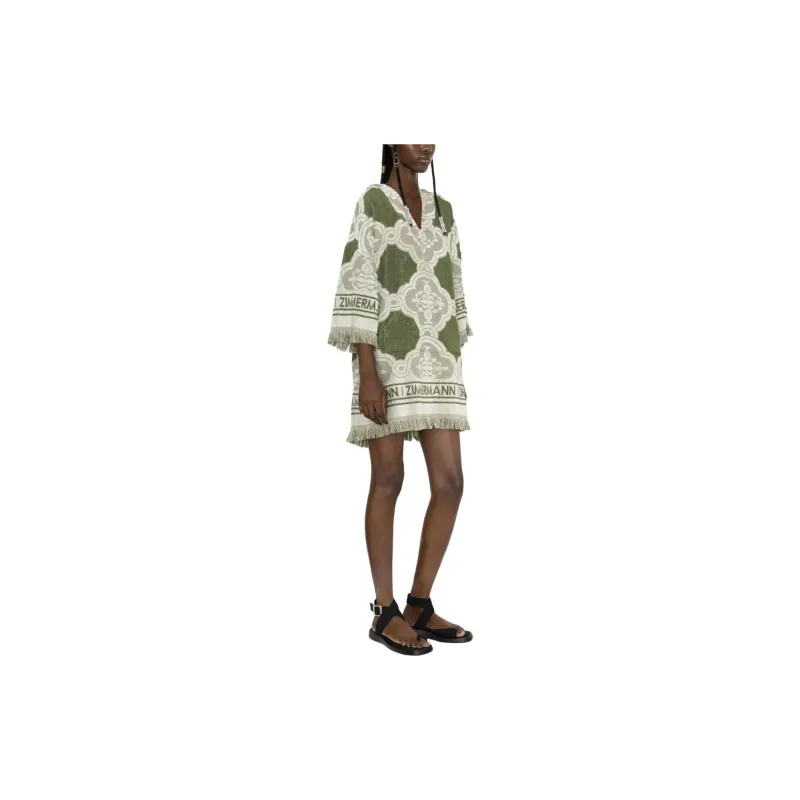 Zimmermann Long Sleeved Dresses Women's Green-3