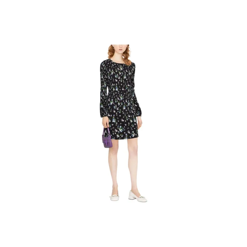 Maje Long-Sleeved Dresses Women's Black-1
