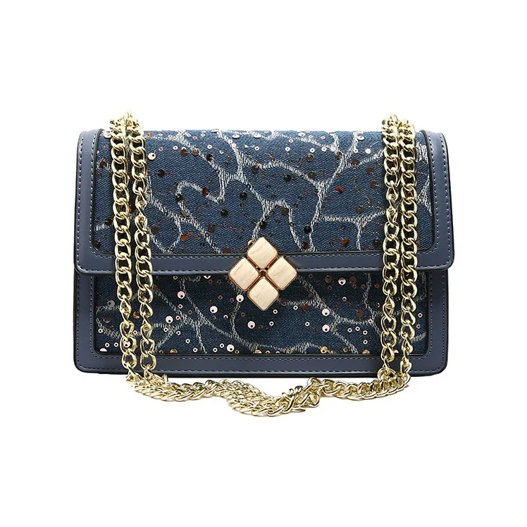 NOMK PU With Synthetic Leather Shoulder Bag, Crossbody Bag Women's Black/White/Light Blue/Dark Blue-12