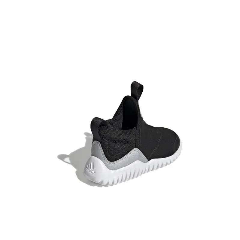 Adidas Rapidazen I Slip Resistant Low Top Running Shoes Black Gray White Infant And Toddler-3