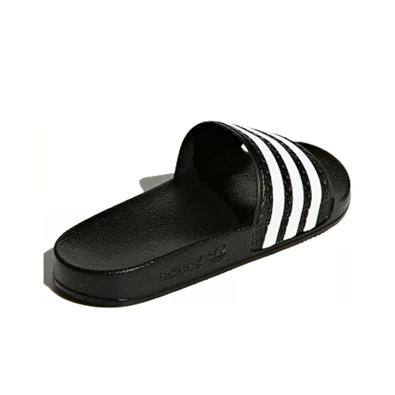 Adidas Originals ADILETTE Slip Resistant Quick Dry Kids' Slippers Black White Teenagers-3