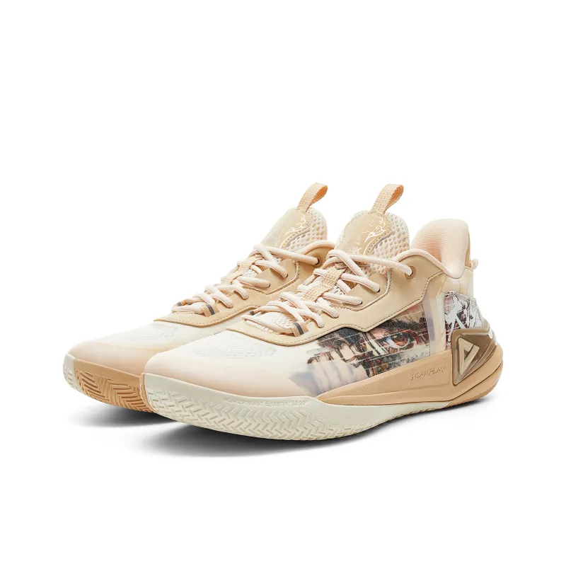 PEAK Guochuang Series Basketball Shoes Men Low Top Desert Pink-2