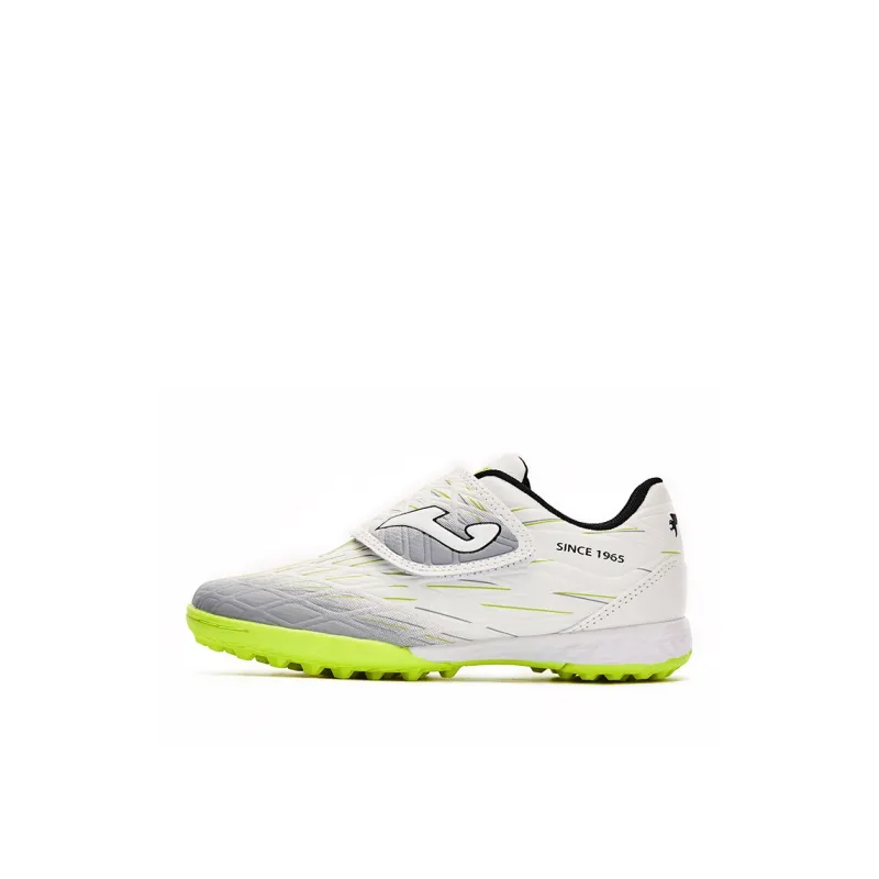 Joma Anti Slip And Wear Resistant Coverage Low Top Kids' Soccer Shoes White Green Kids'-0