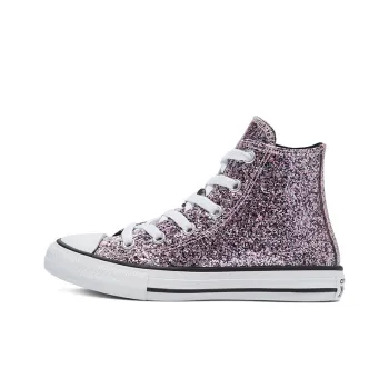 Converse All Star Series Anti Slip Wear Resistant High Top Kids Canvas Shoes Glitter Teenagers