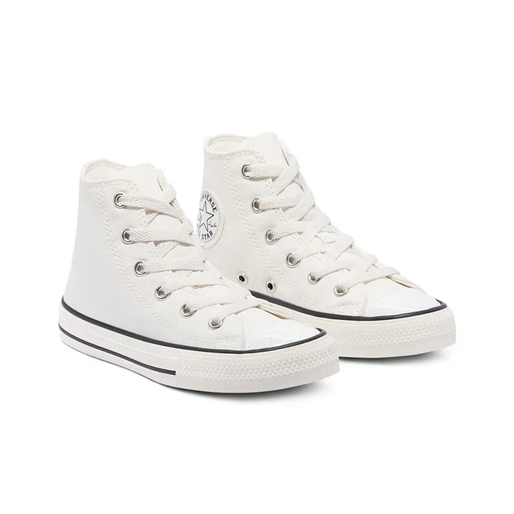 Converse Chuck Taylor All Star High Top Anti Slip Wear Resistant High Top Kids Canvas Shoes Ecru Teenagers-2