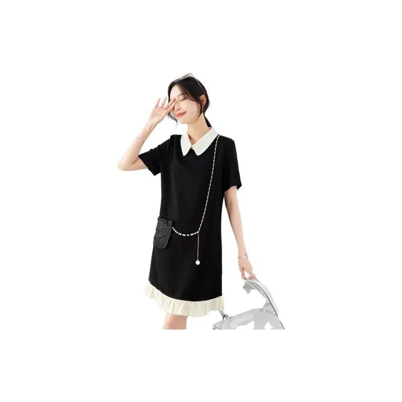 TERRE BLEUE SS24 Short Sleeved Dresses Women's Black-2