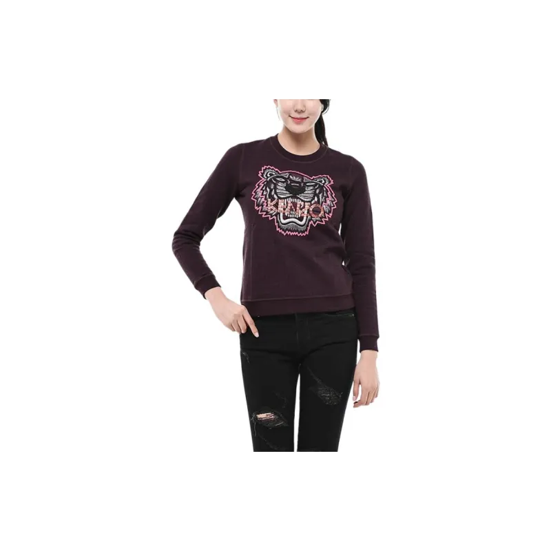 KENZO Sweatshirt Women's Burgundy-2