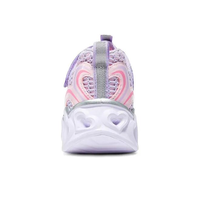 Skechers Heart Lights Slip Resistant Cushioning Wear Resistant Breathable Lightweight Kids Lifestyle Shoes Teenagers-3