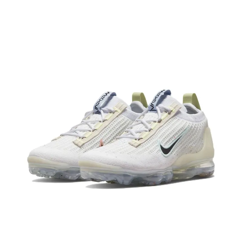 Nike Air VaporMax 2021 Flyknit GS 'Mismatched Swoosh - White'-2