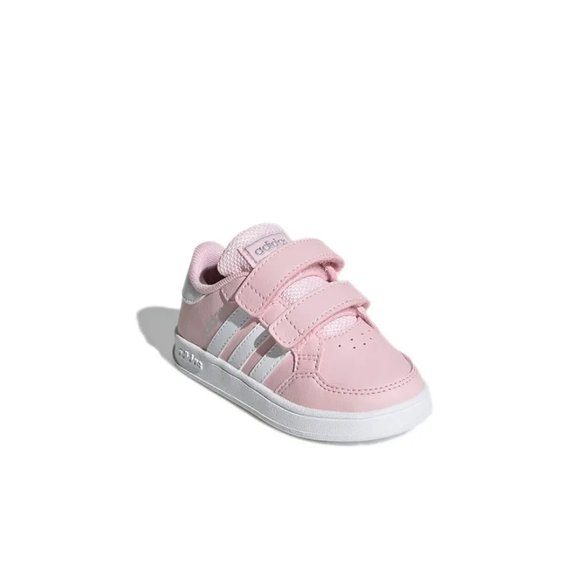Adidas Neo Breaknet Low Top Skateboard Shoes Pink White Infant And Toddler-2