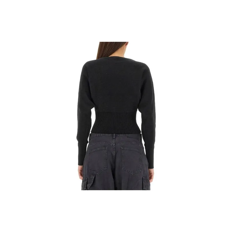 MOSCHINO Jeans Embellished Cropped Jumper-2