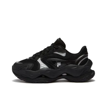 FILA FUSION Cheese Cheese Slip Resistant Low Top Casual Shoes Women's Black Gray