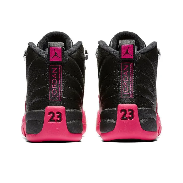 Jordan 12 Retro Black Deadly Pink GS-4