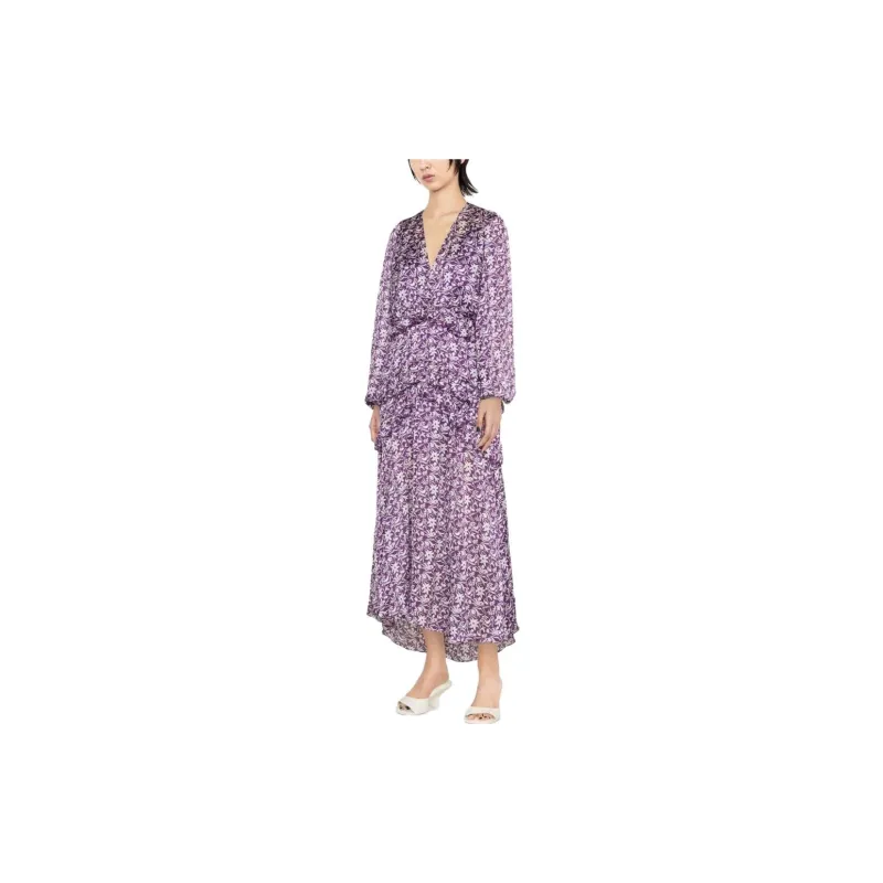 Maje Long-Sleeved Dresses Women's Purple-1