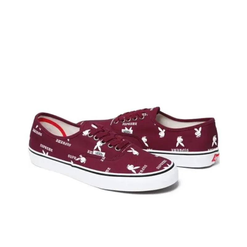 Vans Authentic Supreme X Playboy Burgundy-2