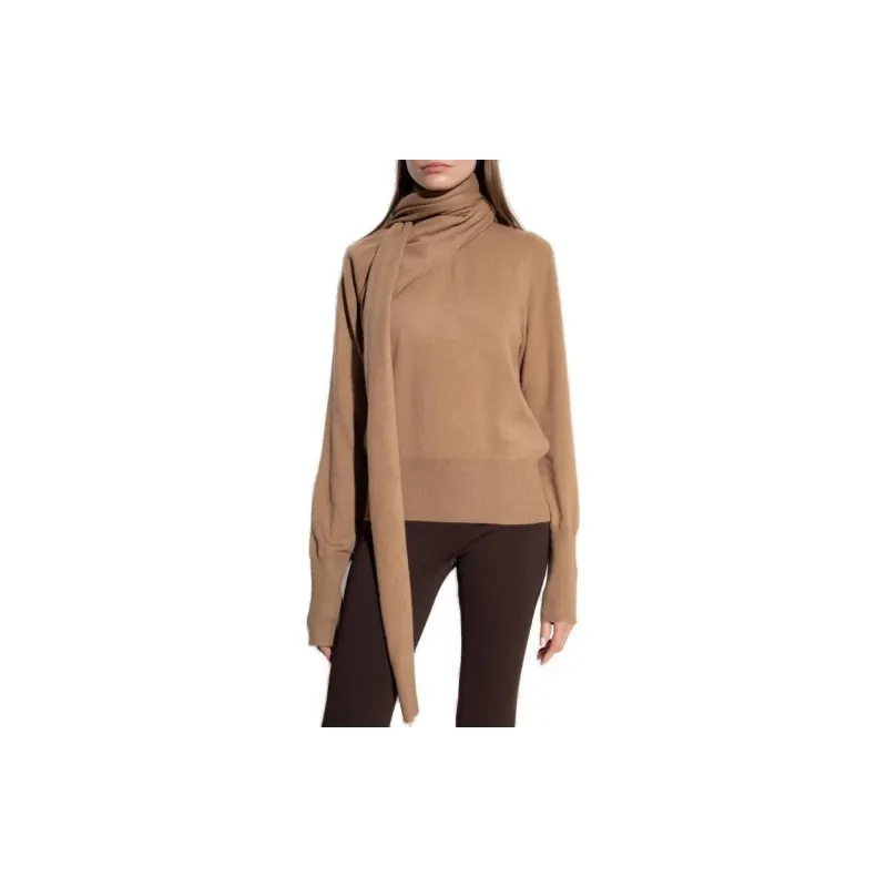 Ferragamo Long Sleeved Scarf Jumper-3