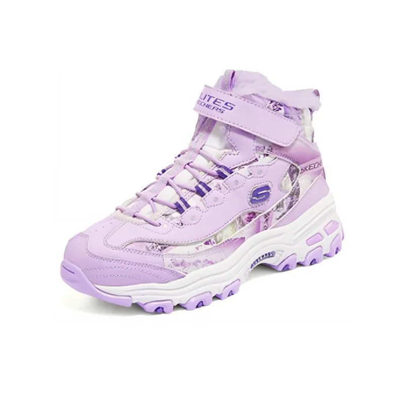 Skechers Slip Resistant Cushioning Wear Resistant Kids Lifestyle Shoes Purple White Teenagers-2