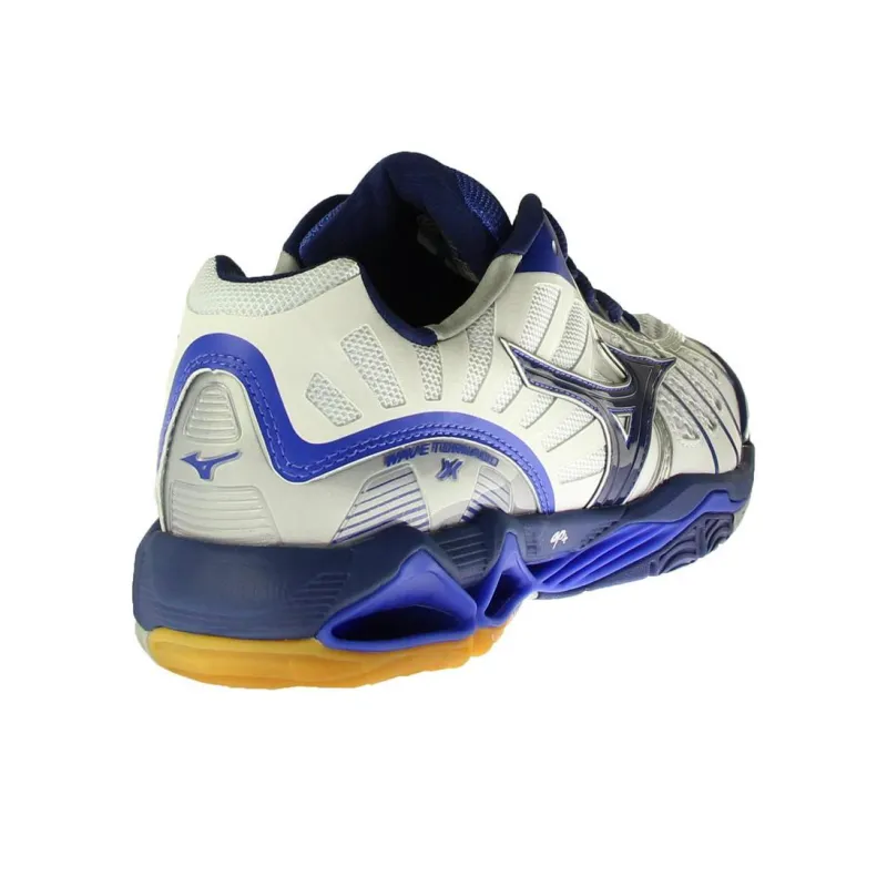 Mizuno Wave Tornado Low-Top Running Shoes Unisex White Blue-3