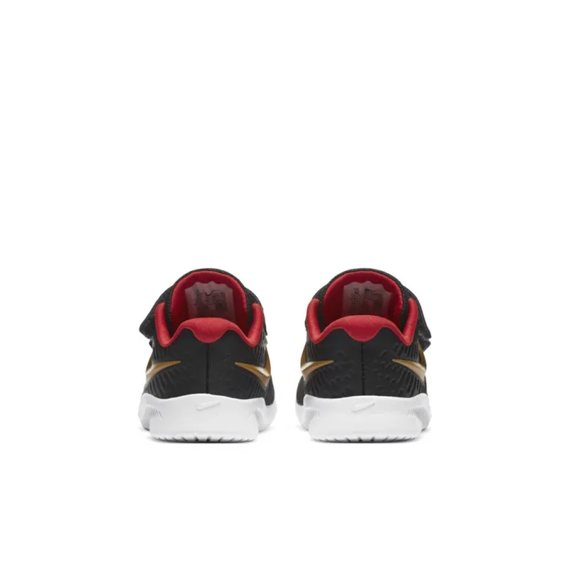 Nike Star Runner 2 Slip Resistant Shock Absorbers Low Top Toddler Shoes Black Gold Red Infant And Toddler-4