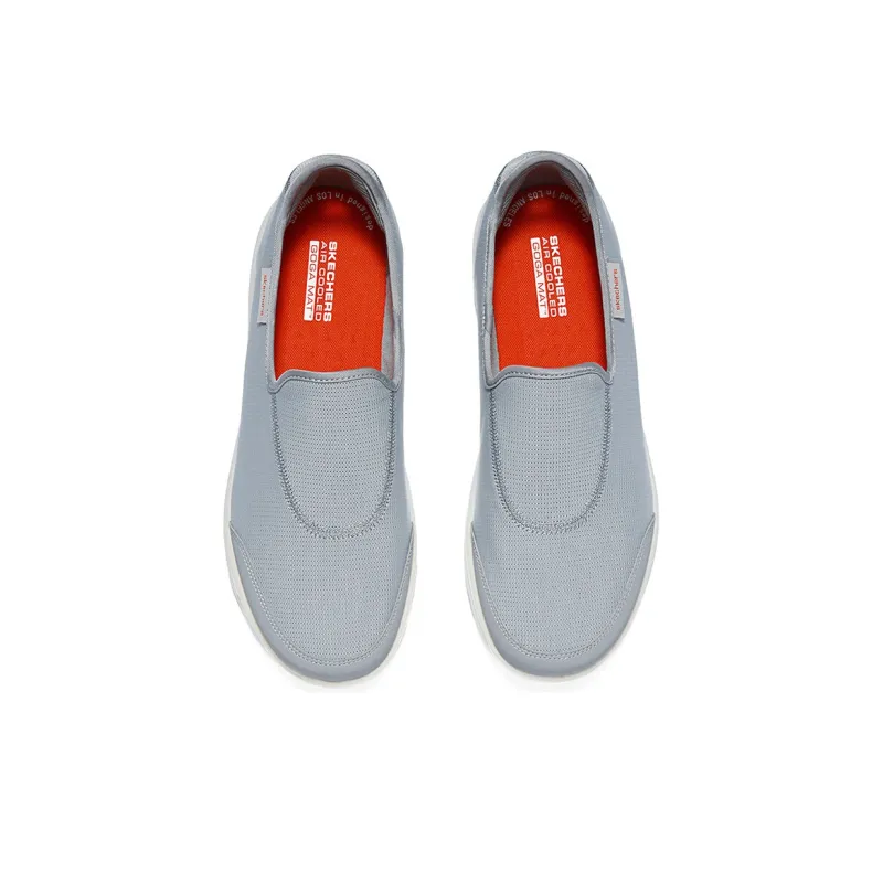 Skechers Go Walk Classic Slip Resistant Breathable Low Top Casual Shoes Men's Light Gray-3