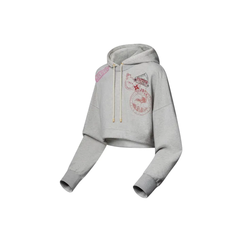 LOUIS VUITTON Travel Stamp Cropped Hoodie-2