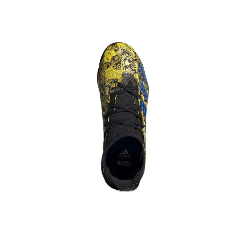 Adidas Predator Freak .3 Cushioning Mid-Top Kids' Soccer Shoes Black Yellow Blue Kids'-4