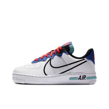 Nike Air Force 1 React White Astronomy Blue Laser Crimson GS