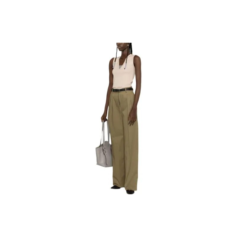Brunello Cucinelli Ribbed Hem V Neck Top-2